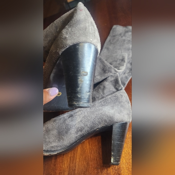 Stephane Kelian Gray Suede Women's Heeled‎ Sock Boots Sz 10 - Picture 7 of 7